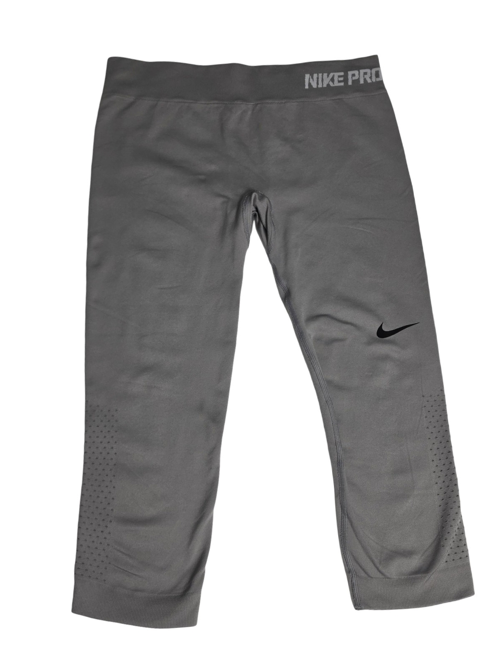 Nike Pro Dri-FIT Gray Cropped Compression Leggings Women's Large